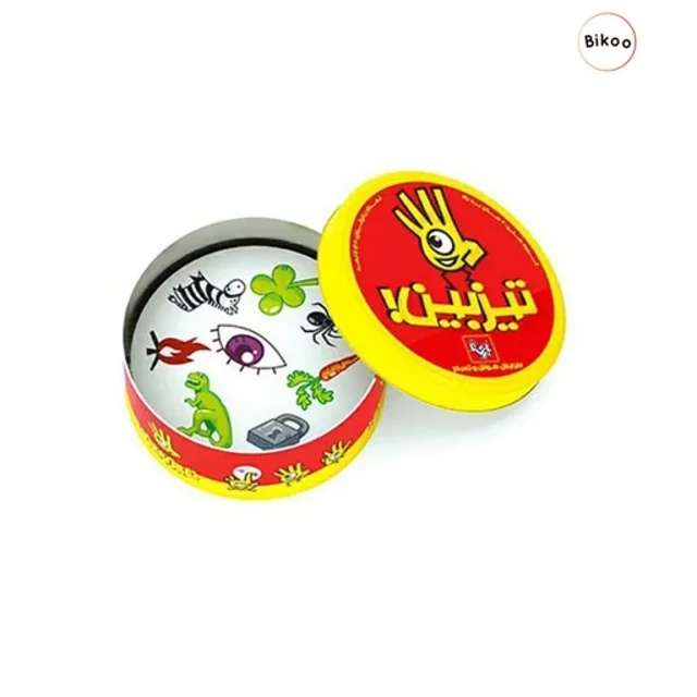 جعبه بازی کارتی فکری تیزبین قرمز بازیتا افزایش دقت دیداری و سرعت عمل مناسب برای ۲ تا ۸ نفر