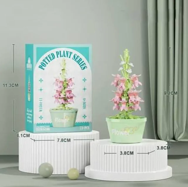 گل گلدانی ساختنی لگویی W1504-11