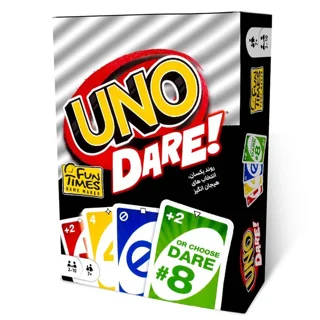 بازی کارتی اونو شهامت فان تایمز UNO Dare بازی کارتی خانوادگی خنده دار مناسب برای 2 تا 10 نفر