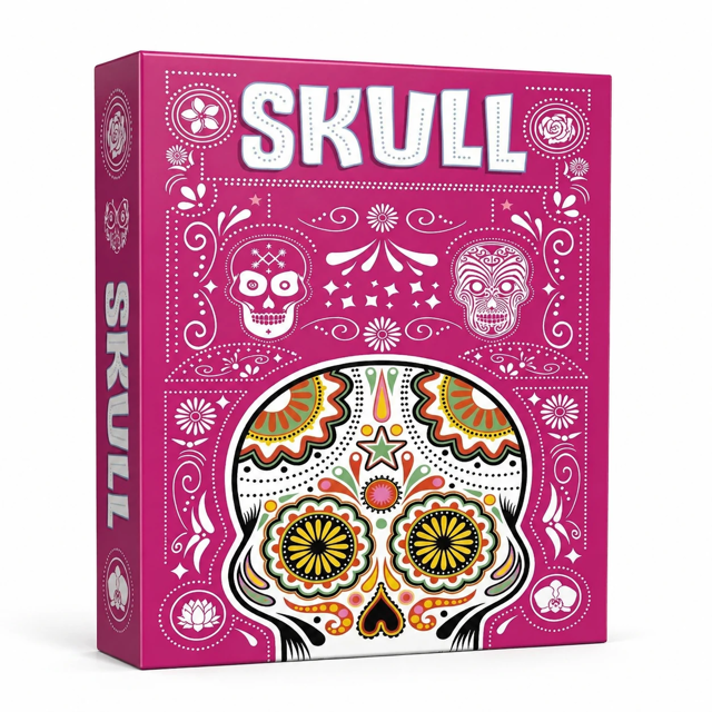 بازی فکری کارتی اسکال SKULL آلفا | بازی خانوادگی بلف زنی جذاب برای ۳ تا ۷ نفر