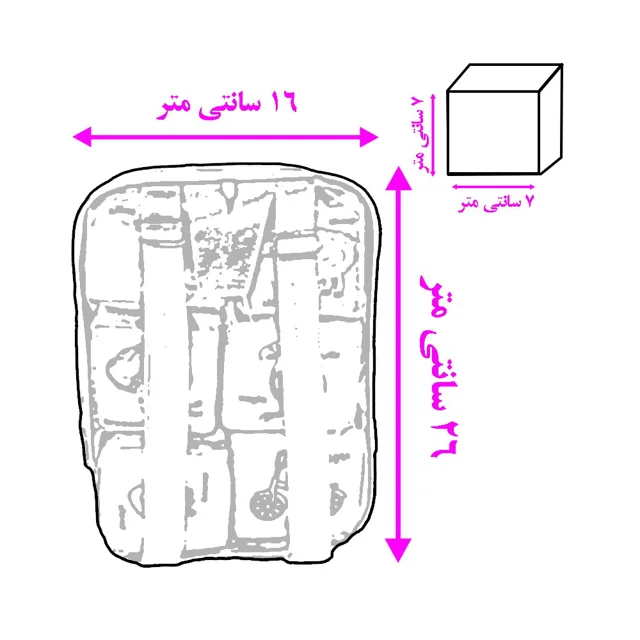 بازی آموزشی مدل مکعب ابری کلمات انگلیسی بسته 6 عددی کیفی مخصوص کودکان کوله قرمز